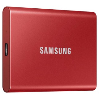 Samsung SSD T7 Portable 500GB (Red) - ฮาร์ดดิสก์ เอสเอสดีพกพา (MU-PC500R/WW)