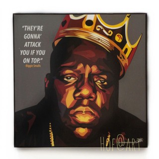 Biggie Smalls #1 บิ๊กกี้ สมอล แร็พเปอร์ 2Pac Rapper เพลง Hip hop รูปภาพ​ติดผนัง pop art ฮิปฮอป กรอบรูป แต่งบ้าน