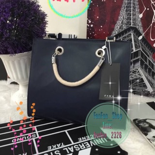 ZARA MINI TOTE WITH HANDLE กระเป๋าถือ/สะพายรุ่นnew💯💯แท้ Outlet