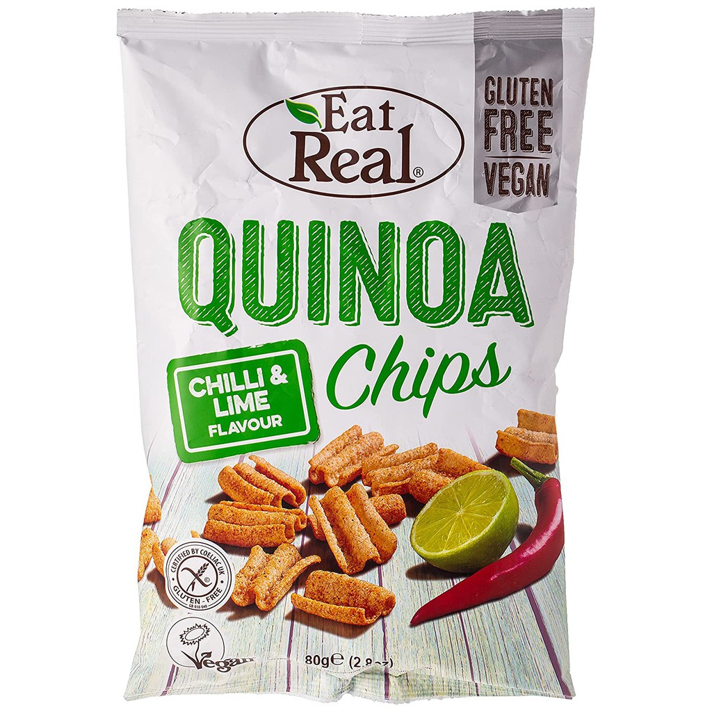 Eat Real Quinoa Chips Chilli Lime 80g.