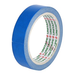 กระดาษกาวสี แกน 3นิ้ว 1นิ้วx20หลา สีฟ้า ยูนิเทป Colored masking paper, 3  core, 1  x20 yd, blue uni tape