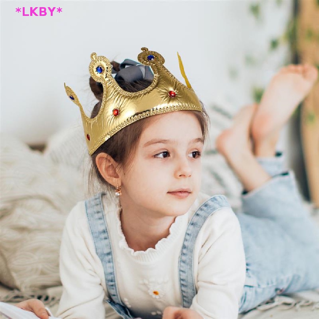 Luckybabys> หมวกมงกุฎวันเกิด หมวกราชินี เด็กผู้หญิง เด็กผู้ชาย ราชา เด็ก ผู้ใหญ่ หมวกปาร์ตี้ ตกแต่ง ใหม่