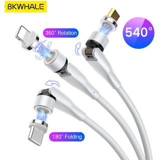 Bkwhale 540 สายชาร์จแม่เหล็ก Micro Usb Type C สําหรับ Samsung Huawei สายชาร์จแม่เหล็ก