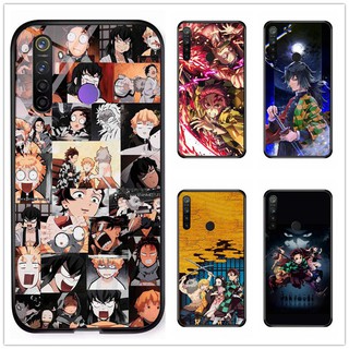 เคสโทรศัพท์มือถือกระจกนิรภัย แบบแข็ง ลายการ์ตูนอนิเมะดาบพิฆาตอสูร สําหรับ Oppo Realme 5 Realme C3