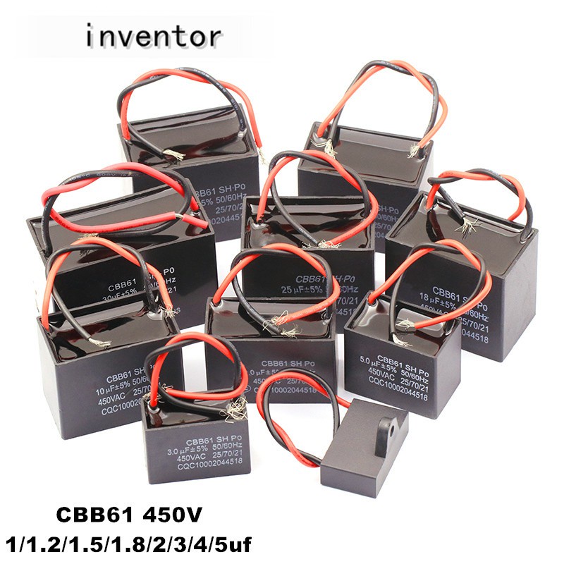 Cbb61 450V 0.8UF 1UF 1.2UF 1.5UF 1.8UF 2UF 2.2UF 2.5UF 3UF 3.5UF 4UF 4.5UF 5UF 6UF 7UF 8UF 10UF 12UF
