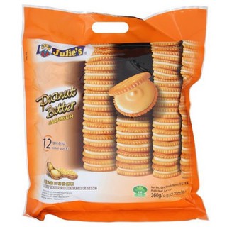 (Julie’s Peanut Butter) ขนมบิสกิตสอดไส้เนยถั่ว ขนาด 360 กรัม