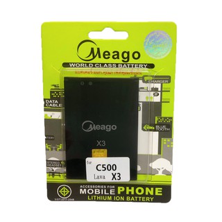 Meago Battery แบตเตอรี่รุุ่น Lava X3C500 / Lava702 ความจุ 2000 mAh