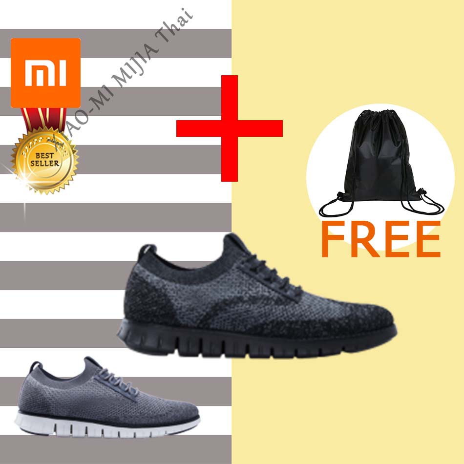 🔥โปรโมชั่น ของขวัญ  Xiaomi Mijia qimian รองเท้าผ้าใบวิ่งสำหรับผู้ชาย ของขวัญ กระเป๋ารองเท้า
