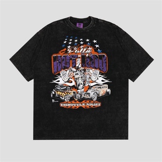 เสื้อยืด ขนาดใหญ่ พิมพ์ลาย Nascar Hot Road
