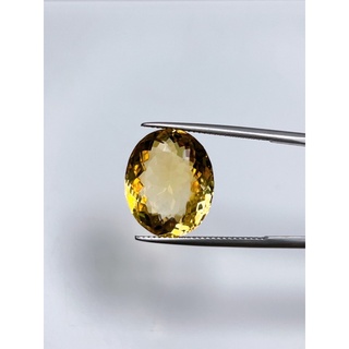 ธนาภรณ์ 🧡GSH00574 ซิทริน(Citrine)14.45 กะรัต สีเหลืองเนื้อใส รูปไข่ พลอยแท้100%