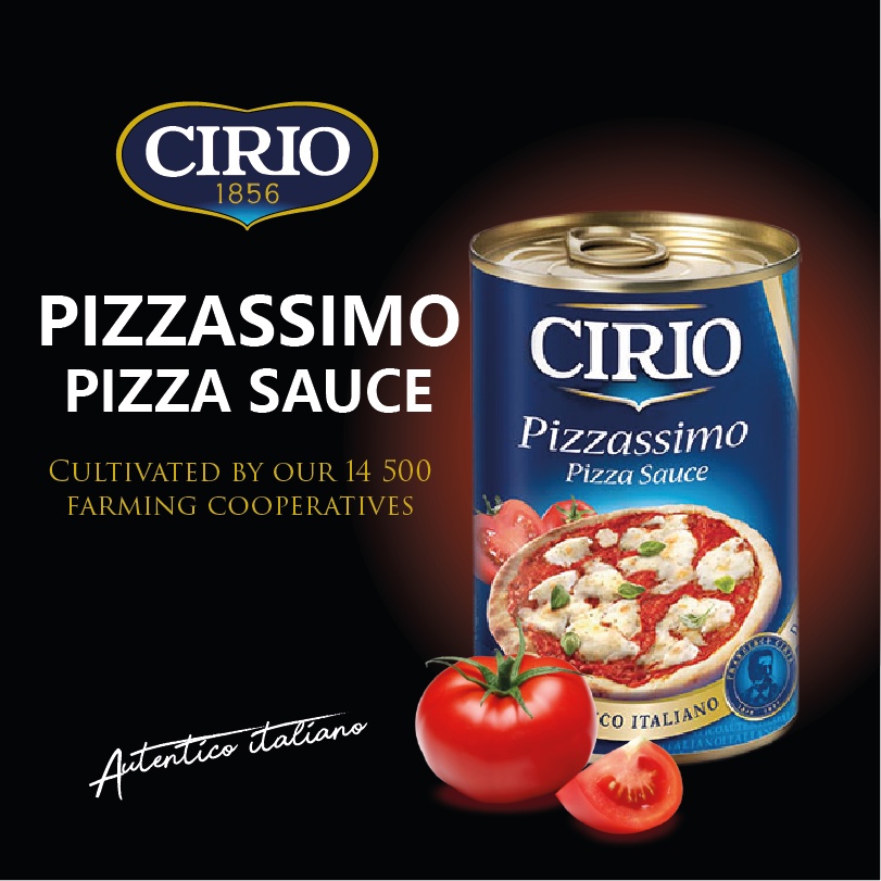 CIRIO PIZZASSIMO (PIZZA SAUCE) 400g. พิซซ่าซอส สำเร็จรูป  นำเข้าจากประเทศอิตาลี