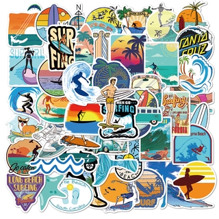 50Pcs/Set ❉ Ocean Surf：Gone Surfing - Series 01 Beach Surfing สติ๊กเกอร์ ❉ DIY Fashion Mixed Waterproof Doodle Decals สติ๊กเกอร์