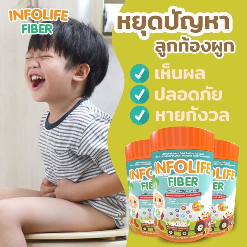 ไฟเบอร์สำหรับเด็กท้องผูก By Infolife fiber (เด็กทานได้ตั้งแต่ 6 เดือนขึ้นไป)📌 ส่งฟรี📌