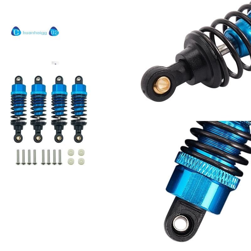 4 ชิ้นอลูมิเนียมโช้คอัพ Damper ชุดสําหรับ Tamiya TT-01 TT01 TT-02 TT02 1/10 RC รถอะไหล่อัพเกรด,สีฟ้า