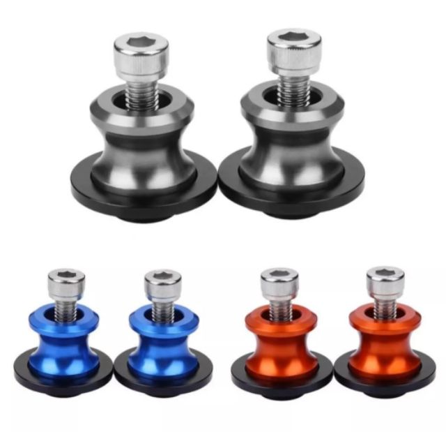 สปูนM8 สีทอง และ สีน้ำเงิน สำหรับยกรถมอเตอร์ไซต์