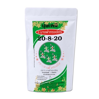 ปุ๋ย 20-8-20 บรรจุ 1 กิโลกรัม บำรุงต้น ดอก บำรุงผล ให้สมบูรณ์ใน ไม้ผล เช่น เมล่อน แตงโม พืชผัก ผลไม้ ไม้ดอก ไม้ประดับ