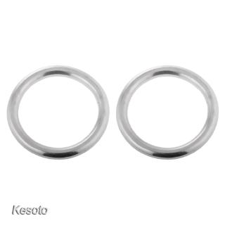 2pcs/set 304 Stainless Steel Smooth Welded Polished O Ring Marine Sail Boat