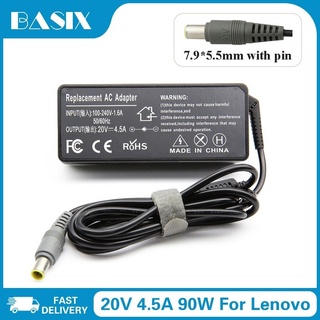 อะแดปเตอร์ชาร์จแล็ปท็อป Ac สําหรับ Lenovo 90W 20V 4.5A 7.9X5.5มม. Thinkpad T400 T410 T410I T400S T420 T420S T500 T510 Edge 11 13 14 15