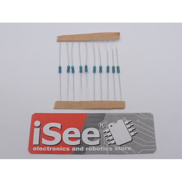 10 ชิ้น Resistor 2M Ohm 2 M Mega ohm 1/4 วัตต์ 0.25 ฟิล์มโลหะ 1% toleran