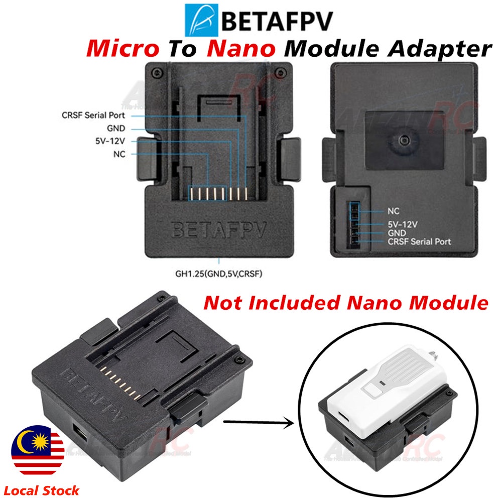 Betafpv อะแดปเตอร์โมดูลไมโคร เป็นนาโน สําหรับ ELSR Nano TX Module,TBS Crossfire Nano TX,Frsky XJT Lite,R9M Lite,R9M Lite Pro