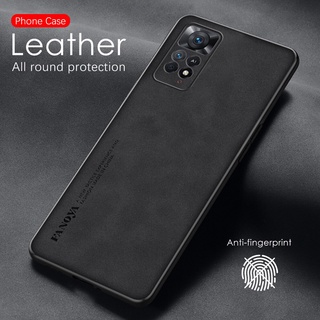 For Xiaomi Redmi Note 11 Pro Case Sheepskin Leather Matte Coque Redmy Not 11S 4G 11Pro Plus 5G Shockproof Soft Frame Slim Cover