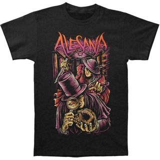 tshirtเสื้อยืดคอกลมฤดูร้อนฮอต!!! เสื้อยืด พิมพ์ลาย Alesana Post-Hardcore Band สีดํา สไตล์วินเทจ สําหรับผู้ชาย และผู้หญิง