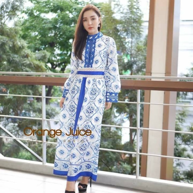 เดรสยาว งานป้าย Orange juice