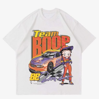 เสื้อผ้าผชGILDAN เสื้อยืดแขนสั้น ผ้าฝ้าย ลาย Nascar Rumble Team Boop 24s 20s 20s 30s สไตล์วินเทจ ขนาดใหญ่ สีดํา สีขาวS-5