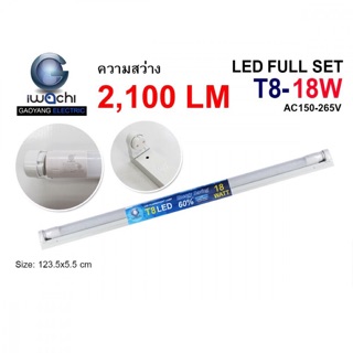 ชุด set หลอดนีออนT8-9W-1050LM-แสงขาว (ขาบิดล็อค)