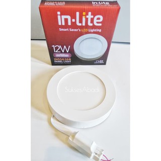 แผงไฟ Led ดาวน์ไลท์ ** ใส ** 12W ทรงกลม INLITE ดาวน์ไลท์