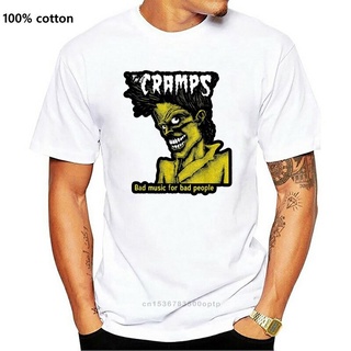 พร้อมส่ง เสื้อยืด พิมพ์ลาย The Cramps Bad Music หลายสี สไตล์พังก์ร็อค S-3 สีดํา สําหรับคนเลวS-5XL