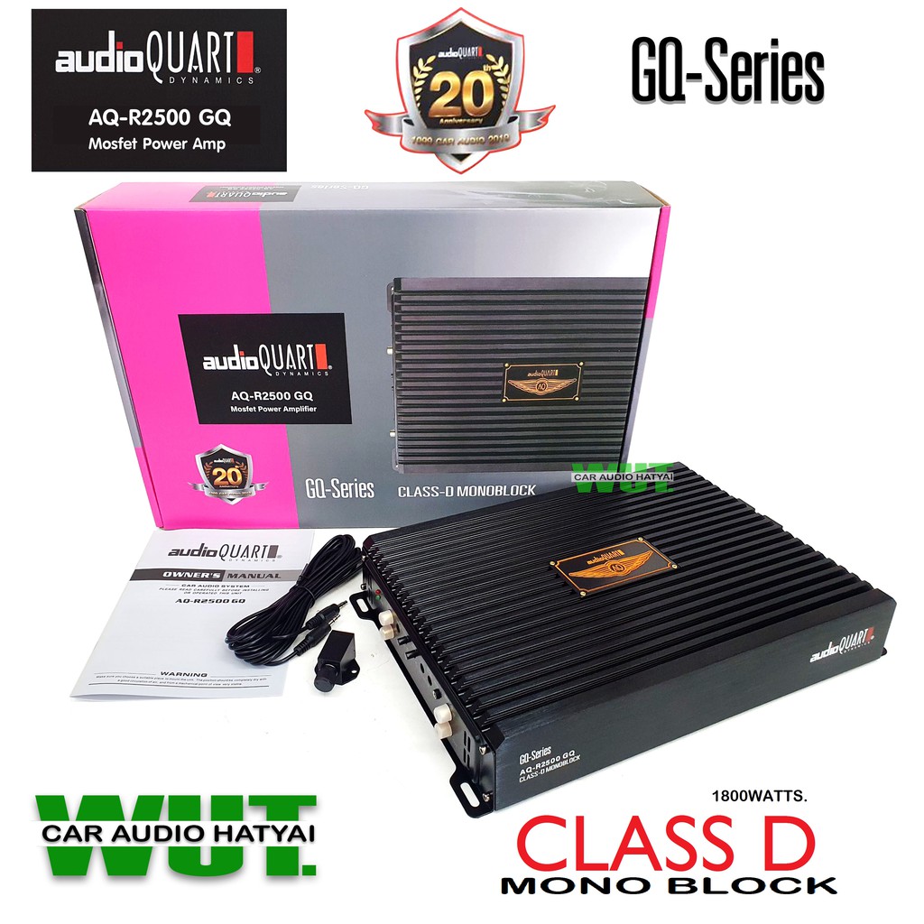 AUDIO QUART เพาเวอร์แอมป์ พาวเวอร์แอมป์ แอมป์คลาสดี CLASS-D Mono Block Amplifier Audio Quart รุ่น AQ-R2500 GQ