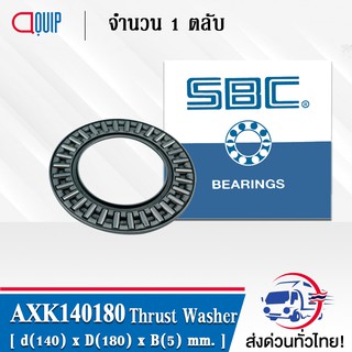 AXK140180 SBC ตลับลูกปืนกันรุนเม็ดเข็ม ( Needle roller thrust bearings ) AXK 140180