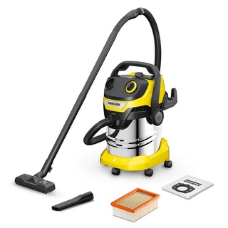 เครื่องดูดฝุ่นน้ำ-แห้ง KARCHER รุ่น WD 5 SV พร้อมอุปกรณ์ ท่อดูดและหัวฉีดบนพื้นแบบสลับ