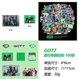 สติกเกอร์ ลาย KPOP GOT7 Comeback สําหรับติดตกแต่งอัลบั้ม เครื่องเขียน จํานวน 100 ชิ้น ต่อชุด