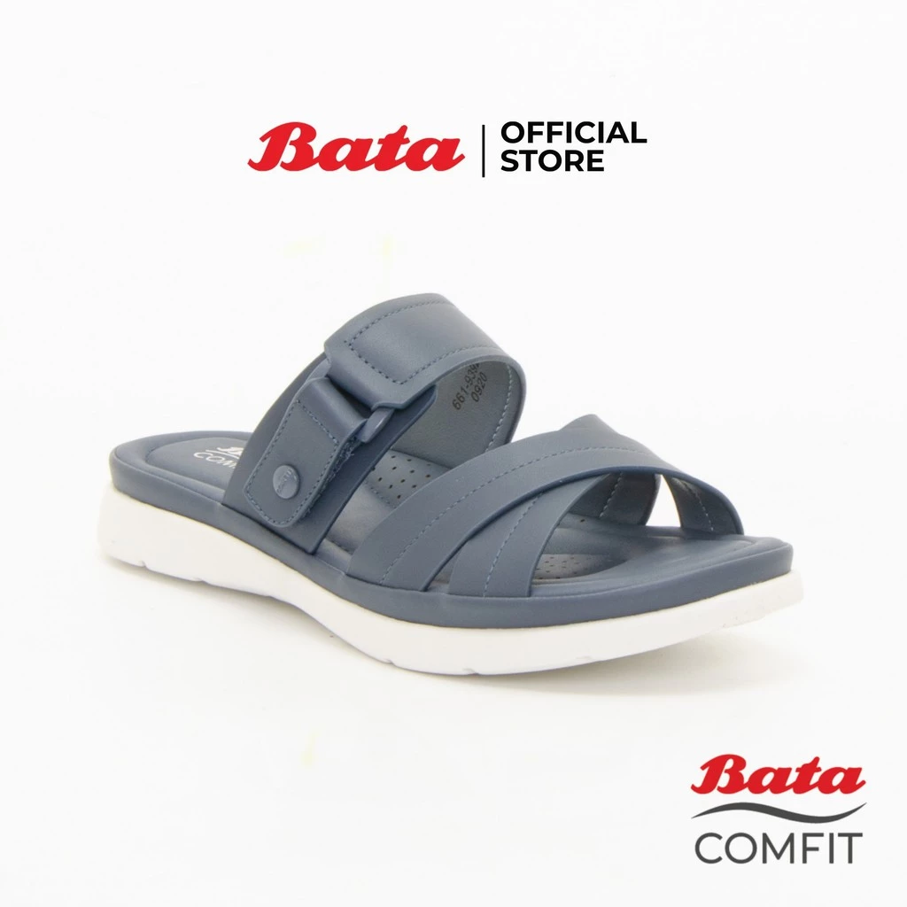 *Best Seller* Bata รองเท้าแตะเพื่อสุขภาพ แบบสวม สำหรับผู้หญิง รุ่นเบลล่าใส่ นุ่ม ใส่สบาย สีฟ้า 6619392