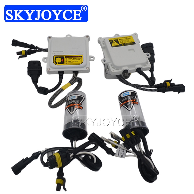 SKYJOYCE 1 Set Original Aozoom 55W Xenon Headlight Ballast Bulb Kit AC 55W Fast Start Ballast With 5
