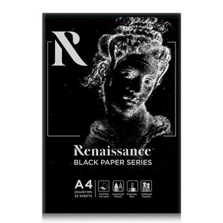 เรนาซองซ์แพด กระดาษดำ A4 150 Renaissance pad black paper A4 150