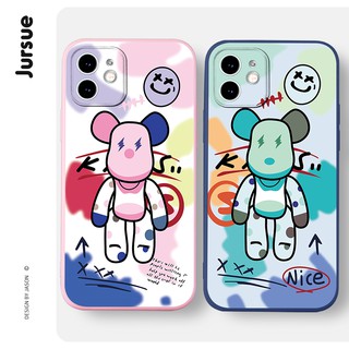 JURSUE เคสคู่ เคสไอโฟน คู่รัก กันกระแทกซิลิโคนนุ่มการ์ตูนตลก เคสโทรศัพท์ Compatible for iPhone 14 13 12 11 Pro Max SE 2020 X XR XS 8 7 6 6S Plus พลัส XYA1277