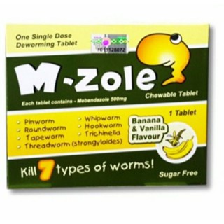 M-Zole Chewable Tablet 3packet (exp:Feb2023)