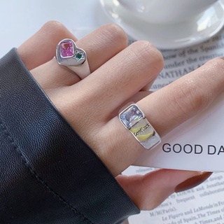 Ring Punk Style Fashion Adjustment Hip -hop Good Luck Diamond Ring