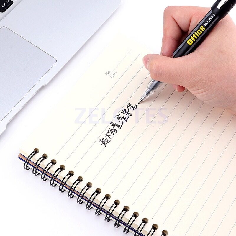 ปากกาเจล1.0 mm BAOKE PC-1048 แบบมีปลอก ด้ามพาสติกจับถนัดมือ หมึกสีน้ำเงิน ดำ  ใช้ในสำนักงาน เครื่องเขียน(ราคาต่อด้าม)