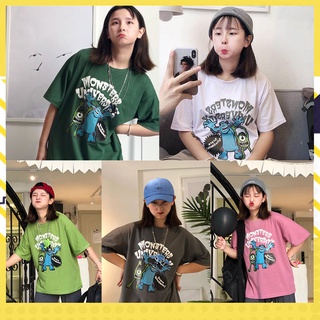 LH.Sunday 🍀 เสื้อยืดลายการ์ตูนมอนสเตอร์สีสวยน่ารักมีสไตล์ ใส่ได้ทุกวัน