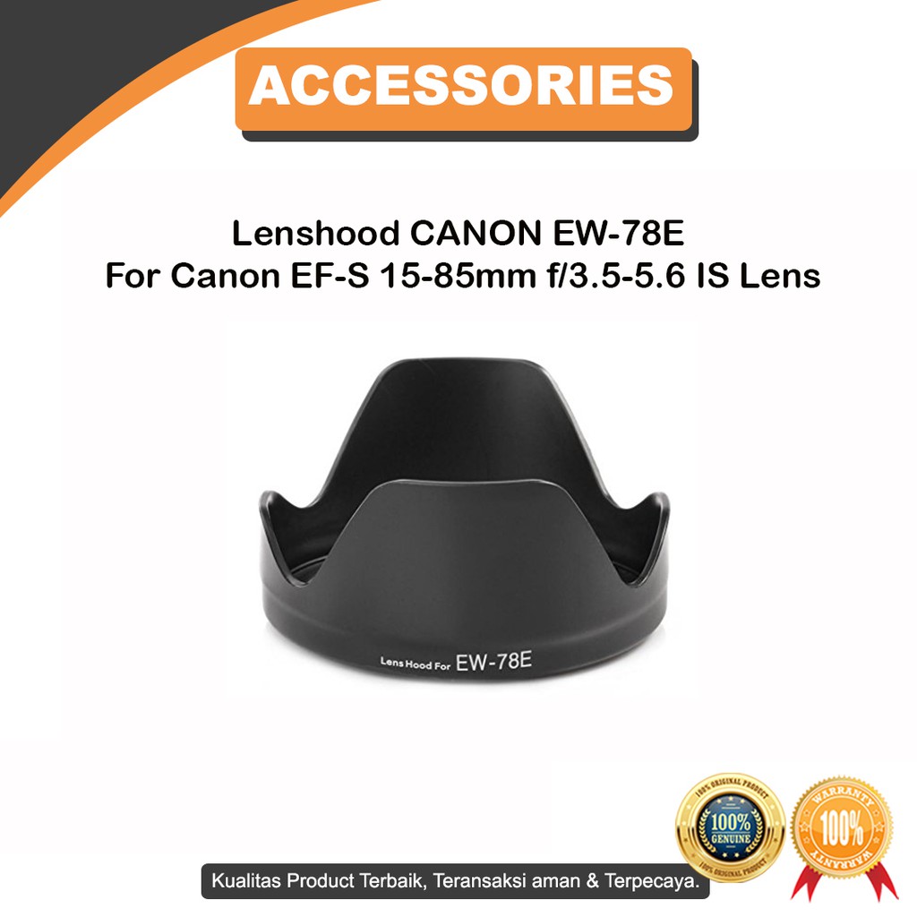 LensHood Canon EW-78E 72mm EF-S 15-85mm Lens Hood
