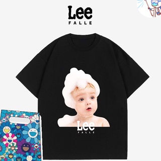 ใหม่ Leefalle เสื้อยืดแขนสั้น ผ้าฝ้าย พิมพ์ลายหัวโฟม แฟชั่นคู่รัก สําหรับเด็ก