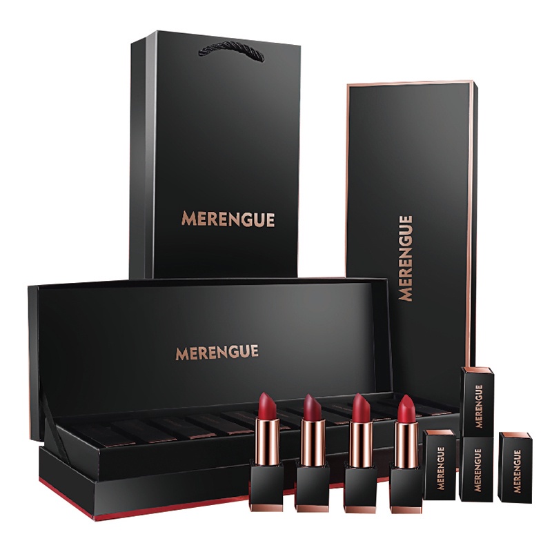 WINE 10*lip gloss MERENGUE Lipstick Set Gift Box 10pcs Big Brand