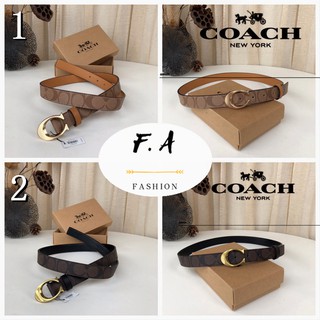 F.A ว่าแท้100%  Coach 89402 2020 New / Ladies Belt / Waist Belt / Waist Seal / Classic Pin Buckle LOGO