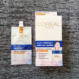 Loreal Aura Perfect Serum Day Cream SPF17 PA++ ลอรีอัล ออร่า เพอร์เฟ็คท์ เซรั่มครีม 7ml Pack 6