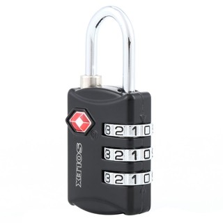 กุญแจรหัส SOLEX TSA 30 MM สีดำCOMBINATION PADLOCK SOLEX TSA 30MM BLACK