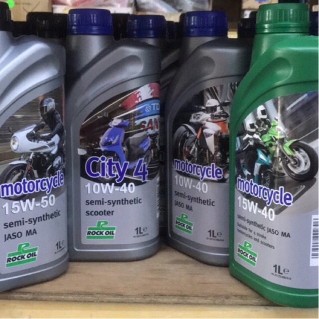 ROCK OIL- (SEMI) น้ํามันเครื่อง Minyak Injin 10w40/15w50/15w40/10w40scooter